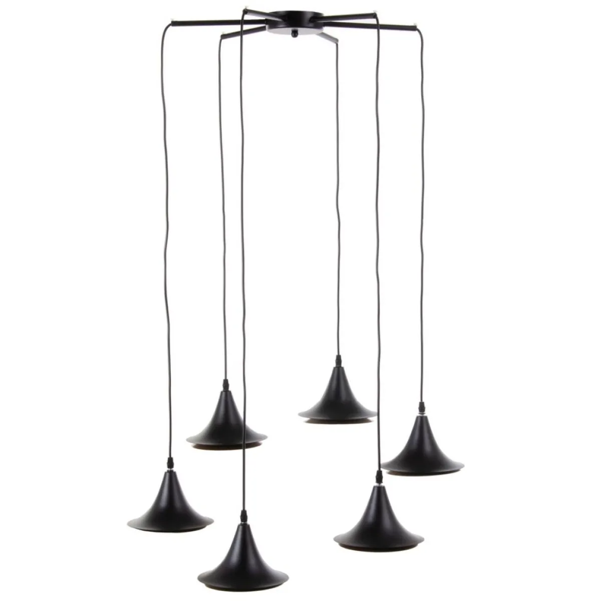 Online MyMobel Lámpara techo negro-oro metal 51,50 x 51,50 x 100 cm