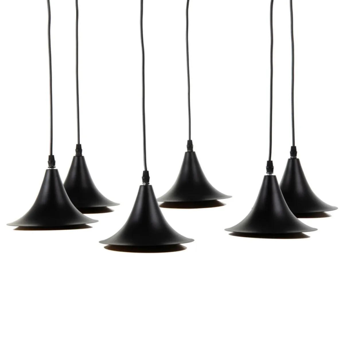 Online MyMobel Lámpara techo negro-oro metal 51,50 x 51,50 x 100 cm