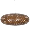 Discount MyMobel Lámpara techo oro metal iluminación 56 x 56 x 24 cm
