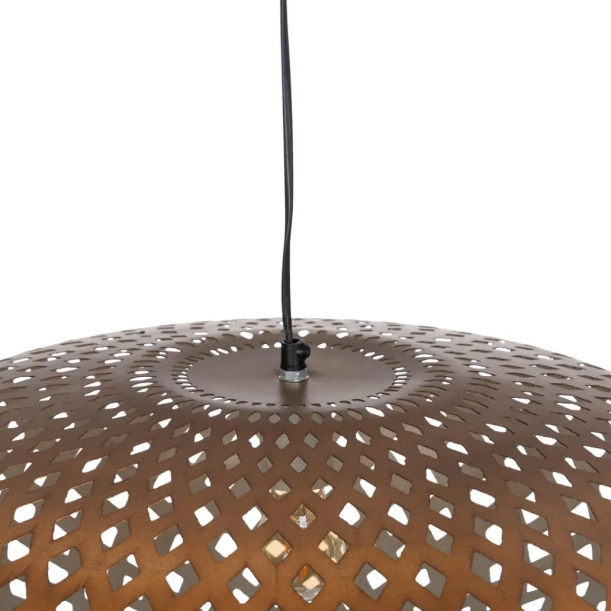 Discount MyMobel Lámpara techo oro metal iluminación 56 x 56 x 24 cm