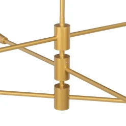Fashion MyMobel Lámpara techo oro metal moderno 80 x 80 x 129,50 cm