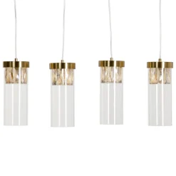 Sale MyMobel Lámpara techo oro metal-cristal 91 x 11 x 45 cm