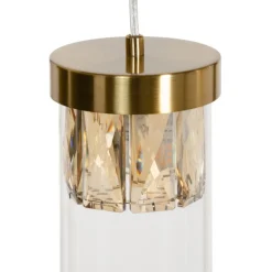 Sale MyMobel Lámpara techo oro metal-cristal 91 x 11 x 45 cm