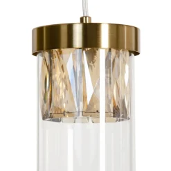 Sale MyMobel Lámpara techo oro metal-cristal 91 x 11 x 45 cm