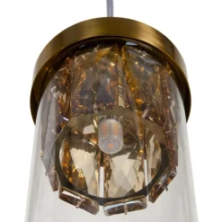 Sale MyMobel Lámpara techo oro metal-cristal 91 x 11 x 45 cm