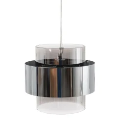 Online MyMobel Lámpara techo plata cristal-metal 28 x 28 x 120 cm