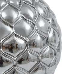 Discount MyMobel Lámpara techo plata hierro - cristal 23 x 23 x 21,50 cm