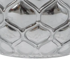 Discount MyMobel Lámpara techo plata hierro - cristal 23 x 23 x 21,50 cm