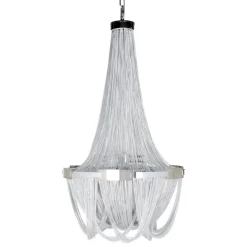 New MyMobel Lámpara techo plata metal iluminación 50 x 50 x 90 cm