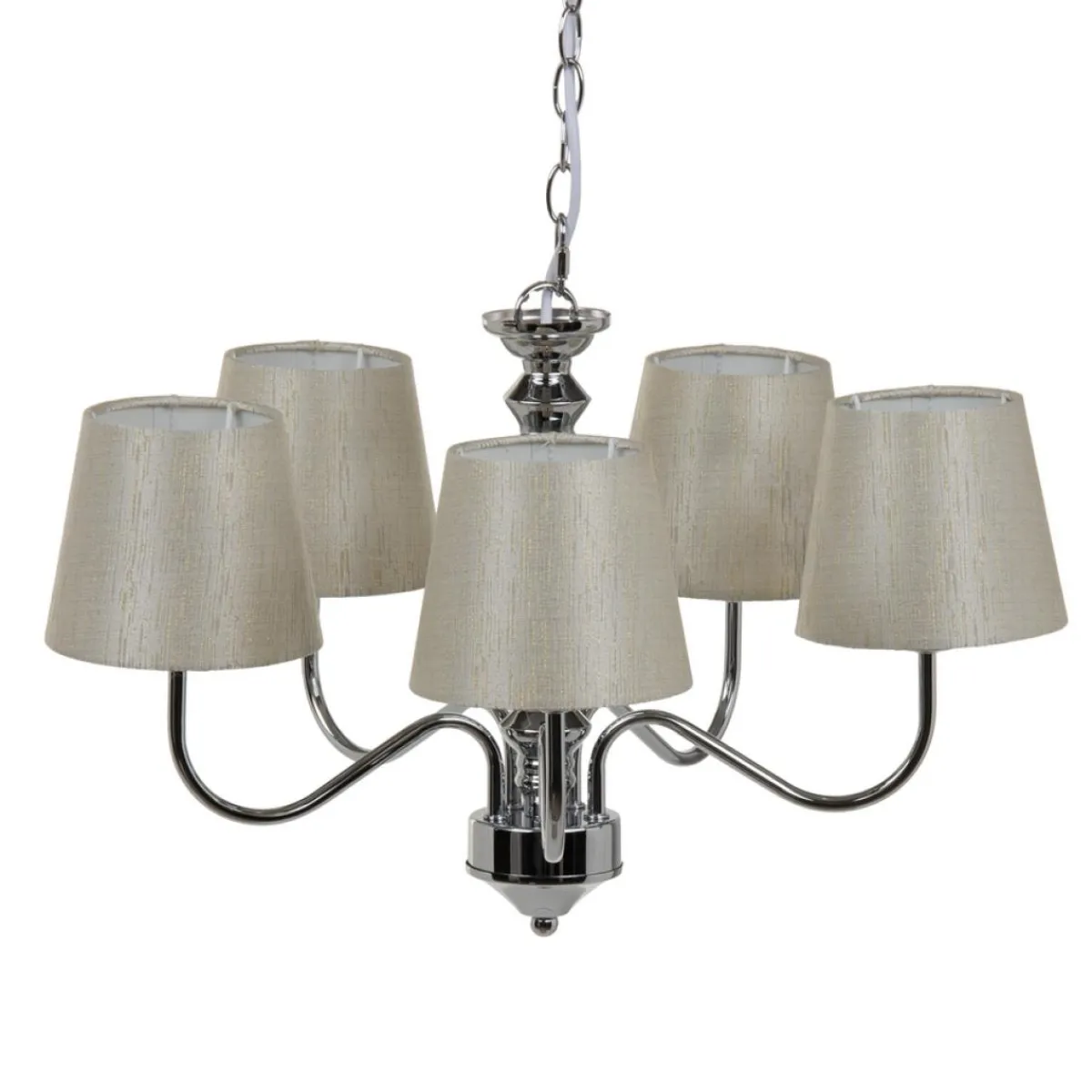 Online MyMobel Lámpara techo plata metal decoración 51 x 51 x 85 cm