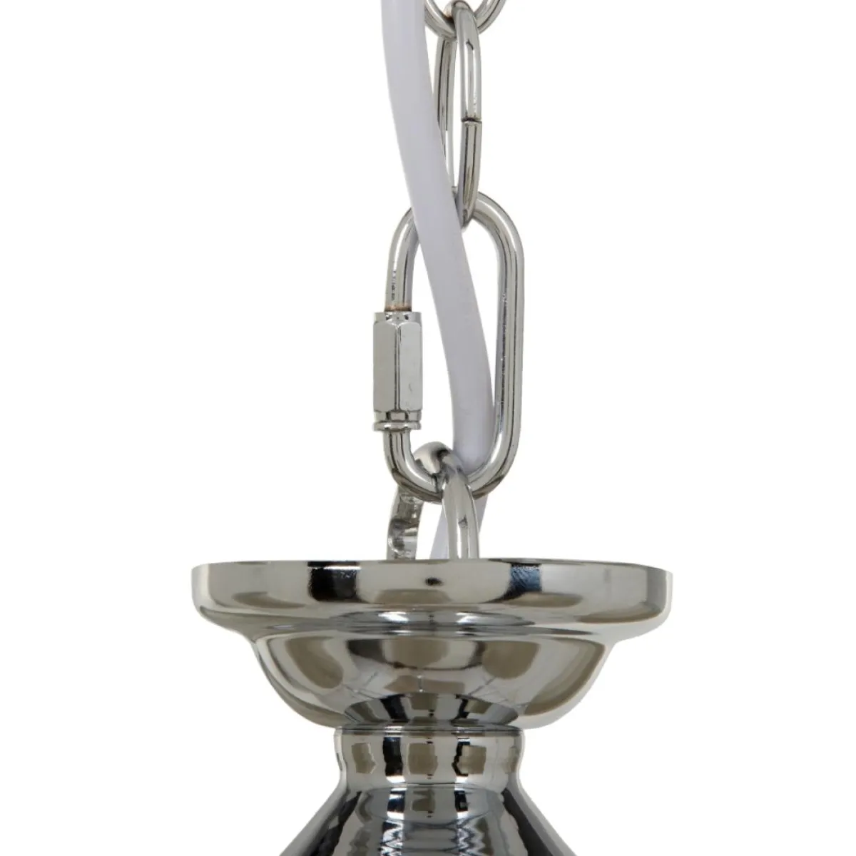 Online MyMobel Lámpara techo plata metal decoración 51 x 51 x 85 cm