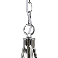 Discount MyMobel Lámpara techo plata metal decoración 36 x 36 x 110 cm