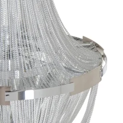 New MyMobel Lámpara techo plata metal iluminación 50 x 50 x 90 cm