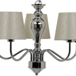 Online MyMobel Lámpara techo plata metal decoración 51 x 51 x 85 cm