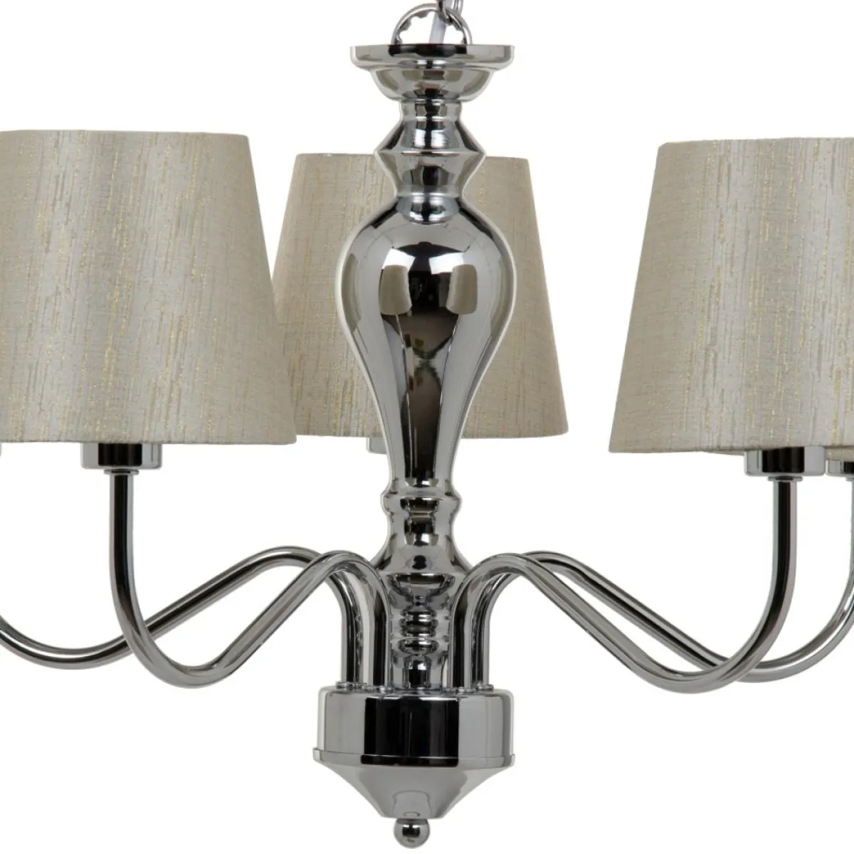 Online MyMobel Lámpara techo plata metal decoración 51 x 51 x 85 cm