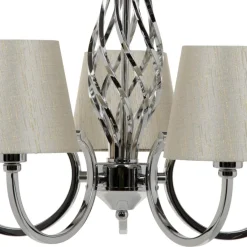 Discount MyMobel Lámpara techo plata metal decoración 36 x 36 x 110 cm