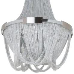 New MyMobel Lámpara techo plata metal iluminación 50 x 50 x 90 cm