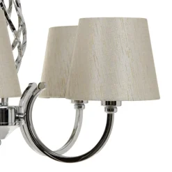 Discount MyMobel Lámpara techo plata metal decoración 36 x 36 x 110 cm