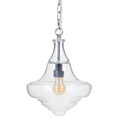 Sale MyMobel Lámpara techo plata metal-cristal 28 x 28 x 33 cm