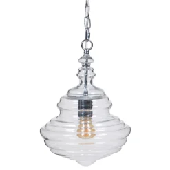 Best MyMobel Lámpara techo plata metal-cristal 28 x 28 x 36 cm 310604811