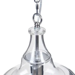 Sale MyMobel Lámpara techo plata metal-cristal 28 x 28 x 33 cm