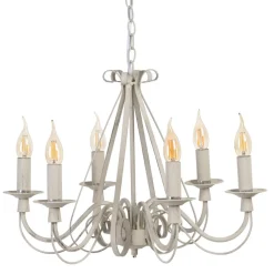 Fashion MyMobel Lámpara techo taupe metal vintage 63 x 63 x 102 cm