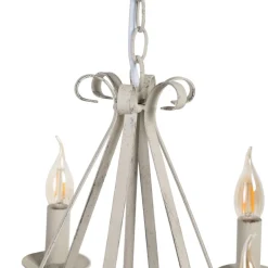 Fashion MyMobel Lámpara techo taupe metal vintage 63 x 63 x 102 cm