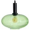 Fashion MyMobel Lámpara techo verde metal-cristal 30 x 30 x 26 cm