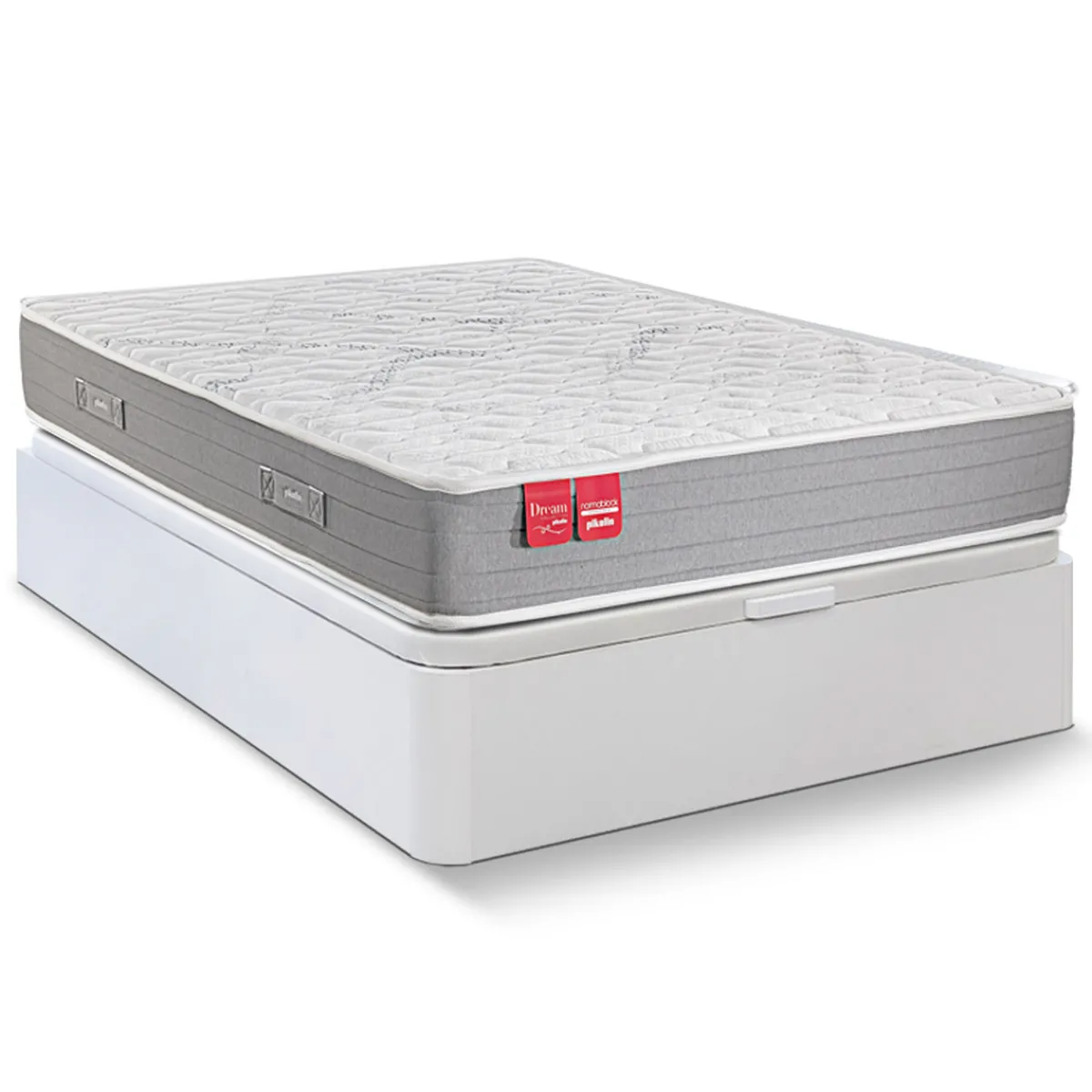 Online MyMobel Pack canapé GRECIA + colchón ADAGIO 135*190 BLANCO 135 x 190 cm