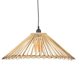Best MyMobel S-2 lámpara techo natural bambú 57 x 57 x 20,50 cm