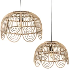 Best MyMobel S-2 lámpara techo natural ratán 49 x 49 x 33 cm