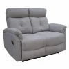 Discount MyMobel Sofá 2 plazas relax NÁPOLES Tela gris