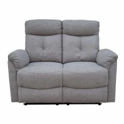 Discount MyMobel Sofá 2 plazas relax NÁPOLES Tela gris