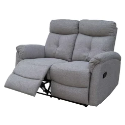 Discount MyMobel Sofá 2 plazas relax NÁPOLES Tela gris