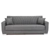 Best MyMobel Sofá cama clic clac con arcón DAVIS Grey, Gris