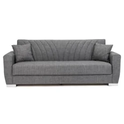 Best MyMobel Sofá cama clic clac con arcón DAVIS Grey, Gris