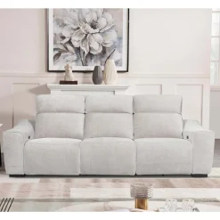 Hot MyMobel Sofá eléctrico 3 plazas maxi KENZO Silver