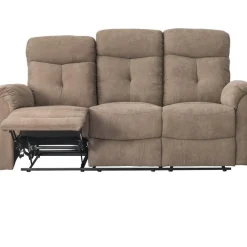 Fashion MyMobel Sofá relax eléctrico 3 plazas NÁPOLES Marrón