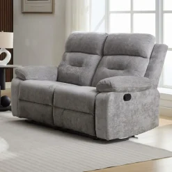 Online MyMobel Sofa 2 plazas relax manual tela gris modelo EVERLY