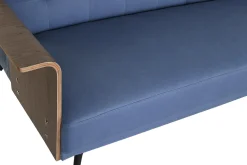 Fashion MyMobel Sofa cama eucalipto metal 203x87x81 azul