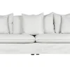 Best MyMobel Sofa lino 260x104x90 con 7 cojines beige