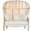 New MyMobel Sofa madera enea 125x58x155 algodon natural