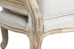 New MyMobel Sofa madera enea 125x58x155 algodon natural