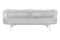 Online MyMobel Sofa metal poliester 180x66x66 blanco