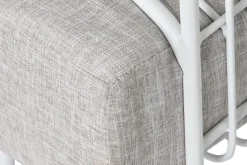 Online MyMobel Sofa metal poliester 180x66x66 blanco