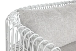 Online MyMobel Sofa metal poliester 180x66x66 blanco