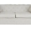 Online MyMobel Sofa poliester madera 151x80x70 capitone blanco