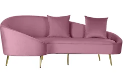 Fashion MyMobel Sofa poliester metal 210x120x84 2 cojines
