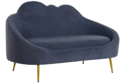 Fashion MyMobel Sofa poliester metal 155x75x92 nube borreguito