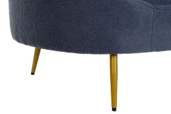 Fashion MyMobel Sofa poliester metal 155x75x92 nube borreguito